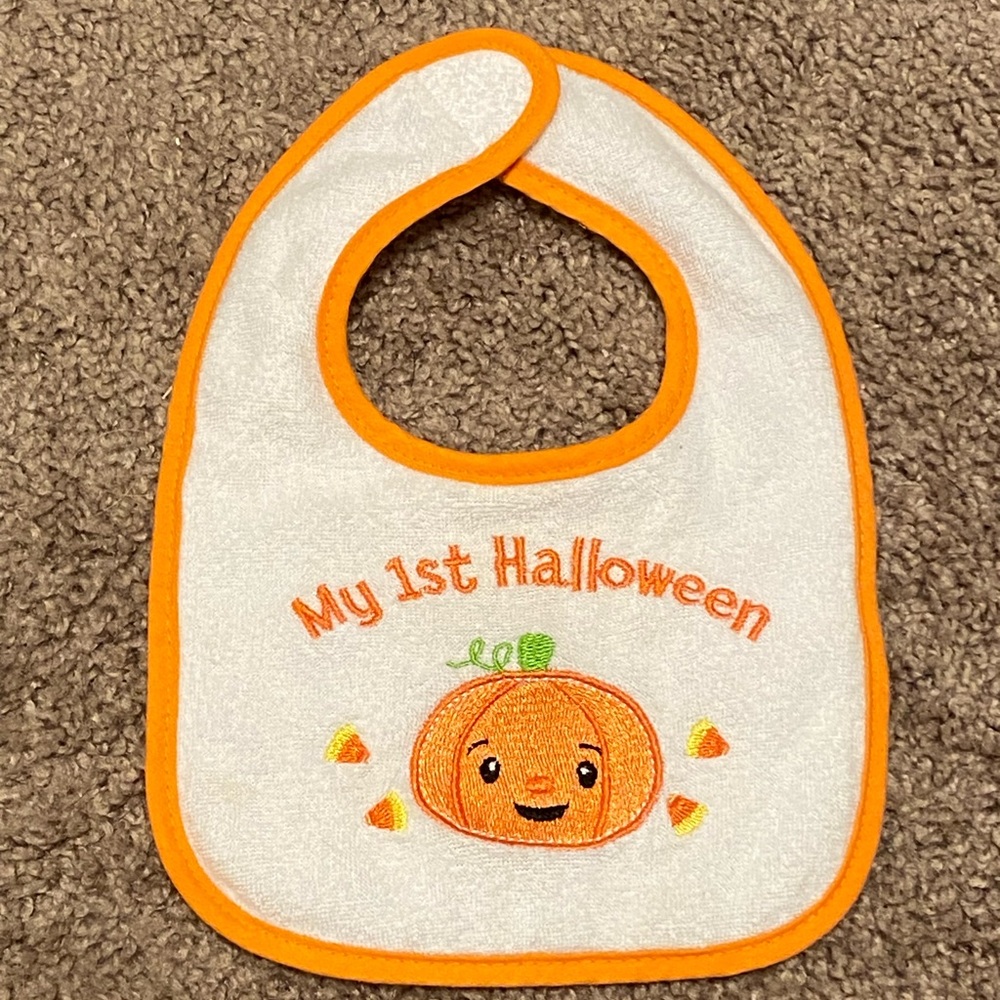 My 1st Halloween Pumpkin Bib